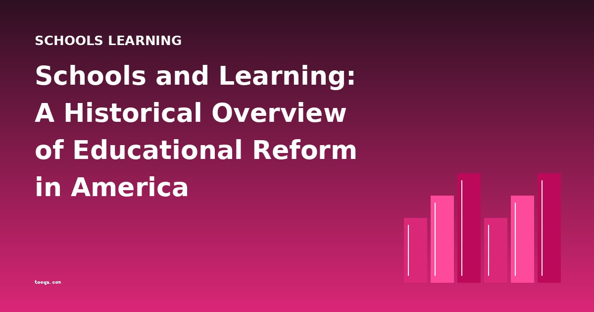 Schools and Learning: A Historical Overview of Educational Reform in America