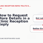 How to Request More Details in a Clinic Reception Reply