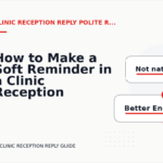 How to Make a Soft Reminder in a Clinic Reception Reply