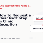How to Request a Clear Next Step in Clinic Reception Reply English