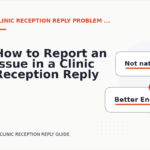 How to Report an Issue in a Clinic Reception Reply