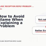 How to Avoid Blame When Explaining a Problem in Clinic Reception Reply English