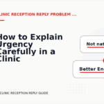How to Explain Urgency Carefully in a Clinic Reception Reply