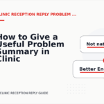 How to Give a Useful Problem Summary in Clinic Reception Reply English