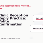 Clinic Reception Reply Practice: Polite Confirmation Examples
