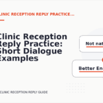 Clinic Reception Reply Practice: Short Dialogue Examples