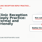 Clinic Reception Reply Practice: Formal and Friendly Versions