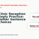 Clinic Reception Reply Practice: Better Sentence Choices