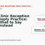Clinic Reception Reply Practice: What to Say Instead