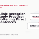 Clinic Reception Reply Practice: Softening Direct Sentences