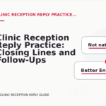 Clinic Reception Reply Practice: Closing Lines and Follow-Ups